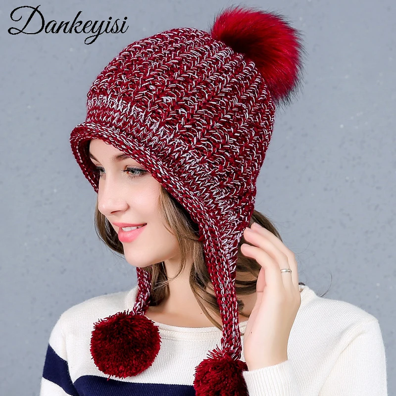 Dankeyisi skullies beanies pom pom beanie