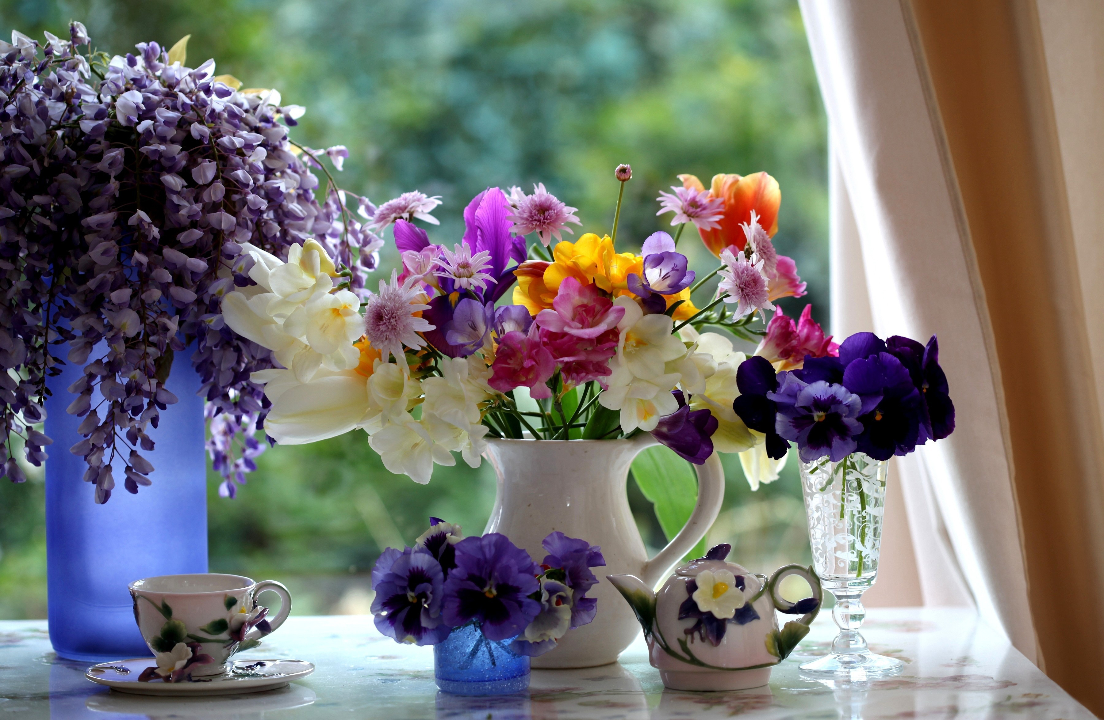 Nature Flowers Kettle Cup and flowers 087177