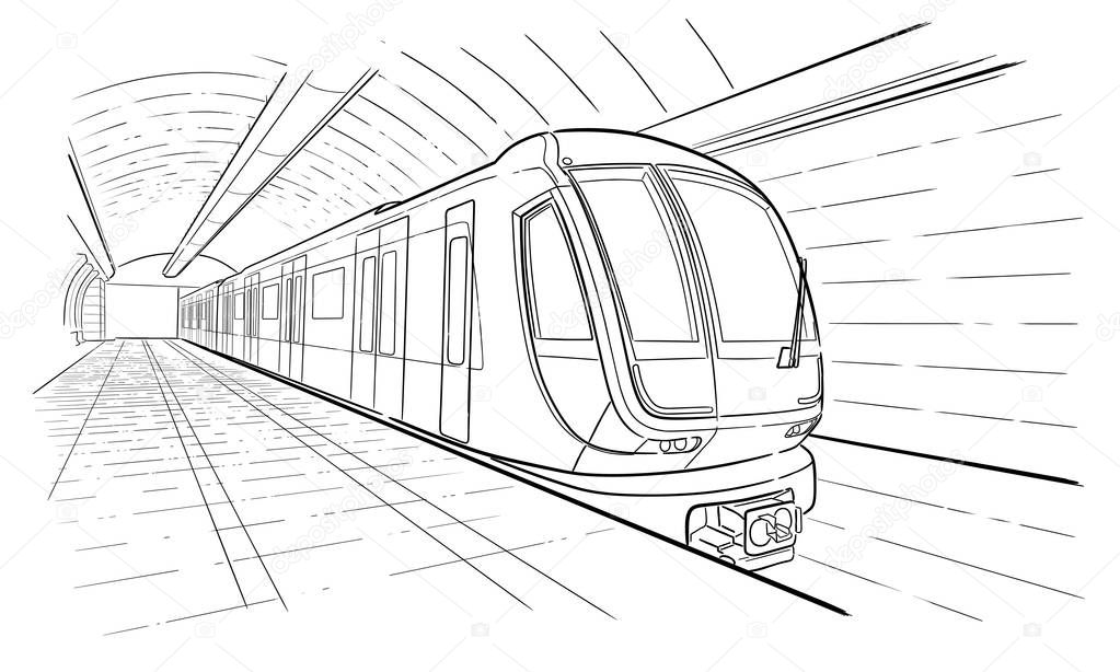 Картинки раскраски метро